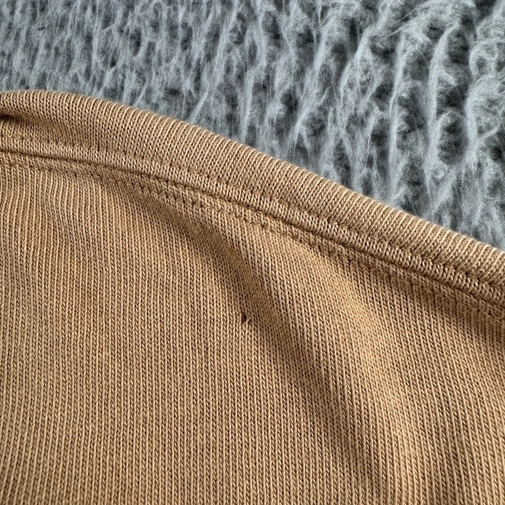 AYR Men's Long Sleeve Crewneck Tee in Camel - Picture 4 of 10